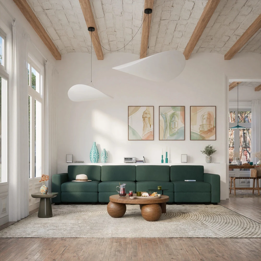 Citysofa 4 vietų modulinė sofa GRACIA - Žalia