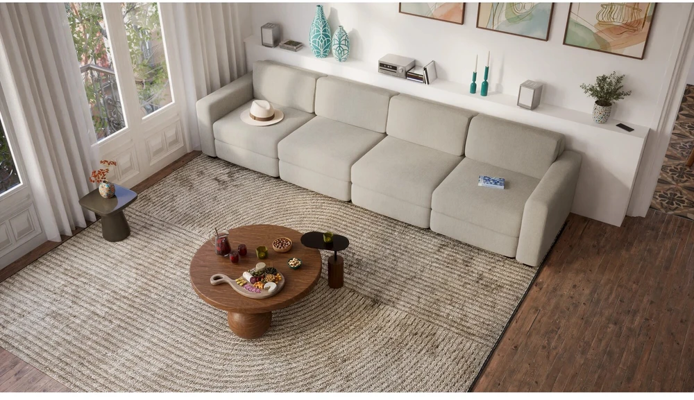 Citysofa 4 vietų modulinė sofa GRACIA - Smėlio pilka