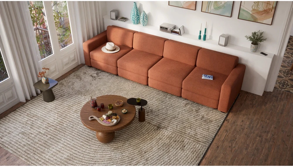 Citysofa 4 vietų modulinė sofa GRACIA - Terakota
