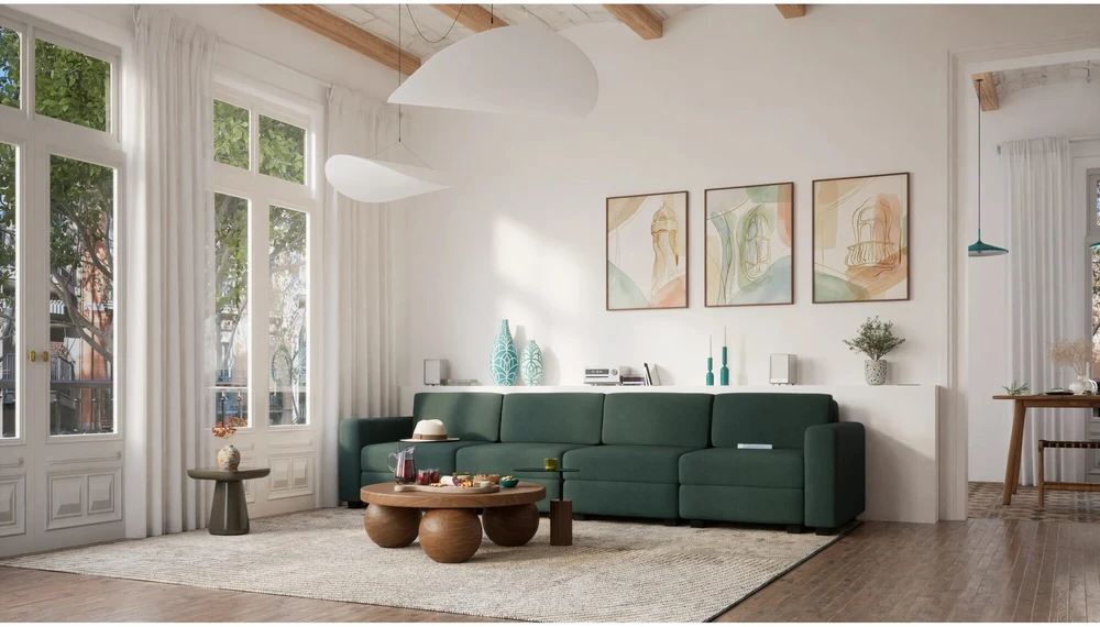 Citysofa 4 vietų modulinė sofa GRACIA - Žalia
