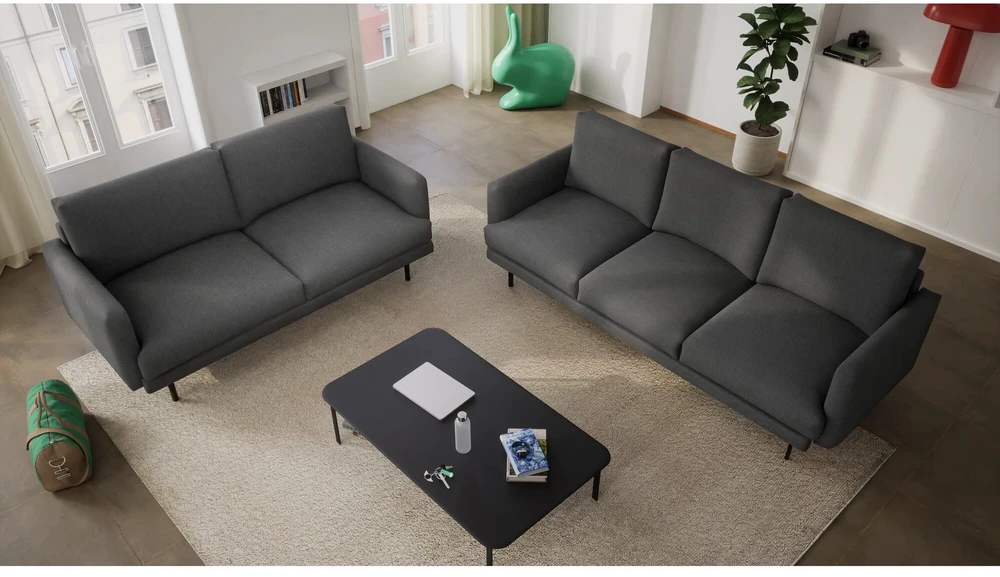 Citysofa 4 vietų sofa Brera - Tamsiai pilka