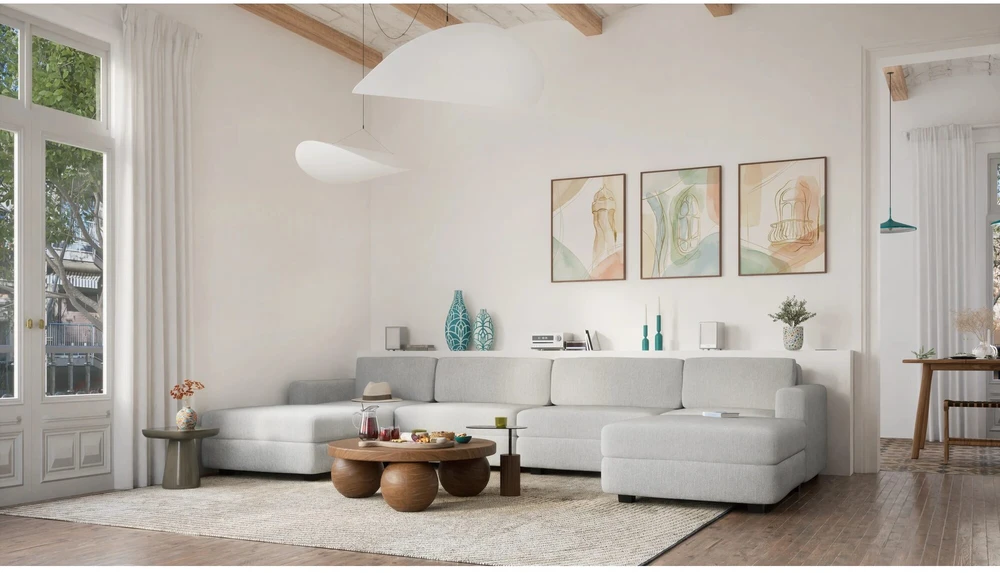 Citysofa Didelis pufo modulis GRACIA - Pilka