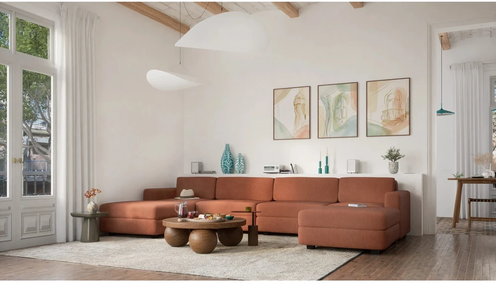 Citysofa Didelis pufo modulis GRACIA - Terakota