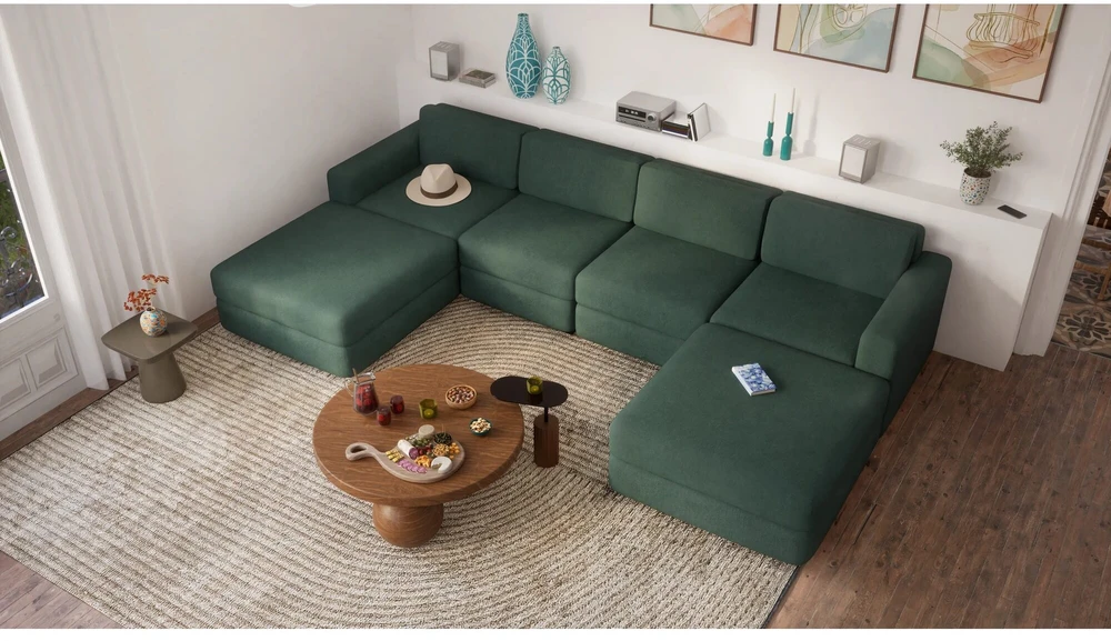 Citysofa Didelis pufo modulis GRACIA - Žalia