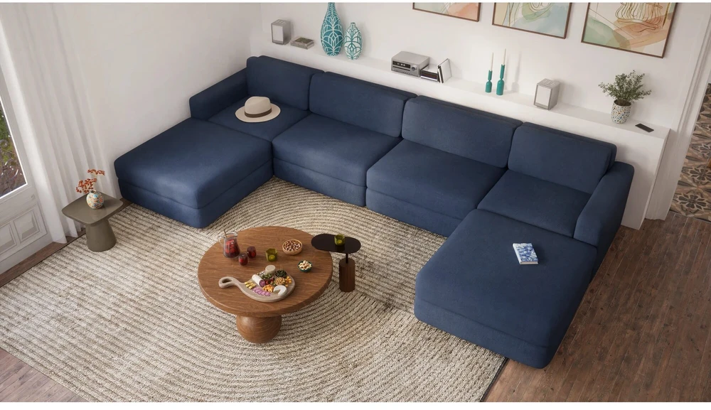 Citysofa Didelis vienetinis modulis GRACIA - Tamsiai mėlyna