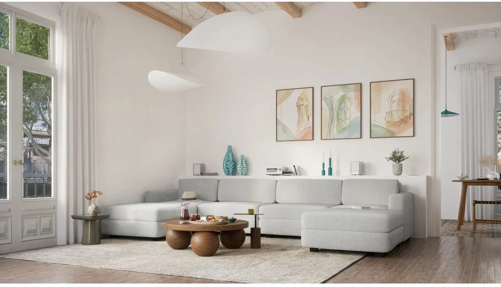 Citysofa Didelis vienetinis modulis GRACIA - Pilka