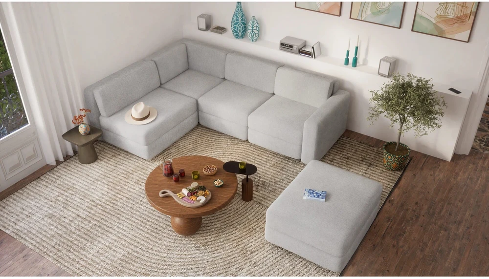 Citysofa Didelis vienetinis modulis GRACIA - Pilka
