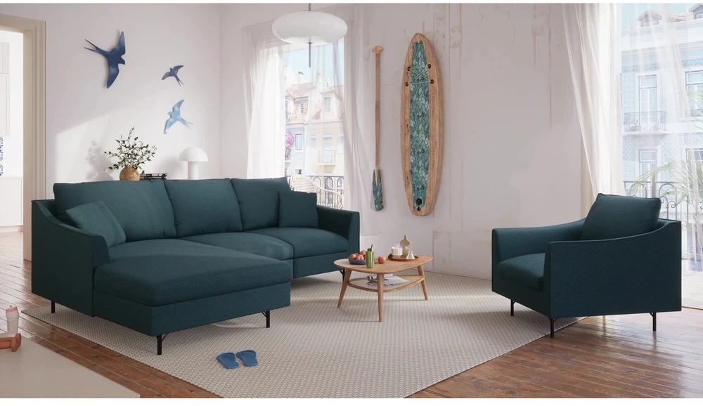 Citysofa Fotelis Alfama - Gili mėlyna
