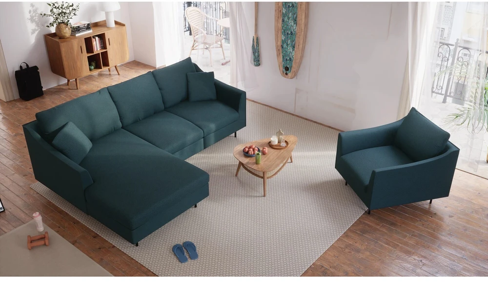 Citysofa Fotelis Alfama - Gili mėlyna