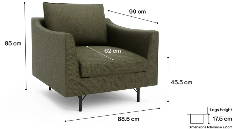 Citysofa Fotelis Alfama - Žalia