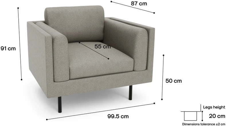 Citysofa Fotelis Chelsea - Taupe