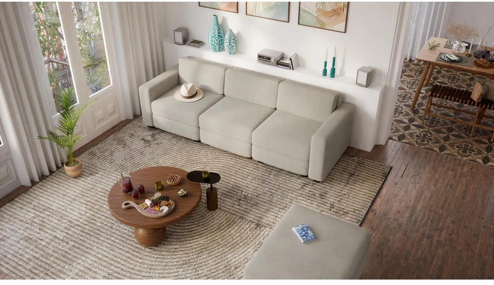 Citysofa Galinis modulis GRACIA - Smėlio pilka