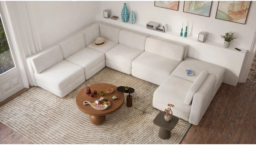 Citysofa Kampinis modulis GRACIA - Kreminė smėlio