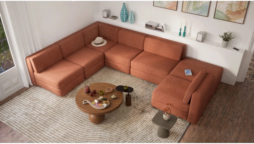 Citysofa Kampinis modulis GRACIA - Terakota