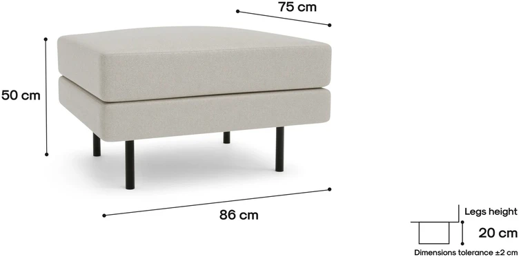 Citysofa Pufas CHELSEA - Kreminė