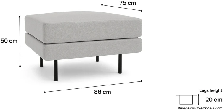 Citysofa Pufas CHELSEA - Sidabro