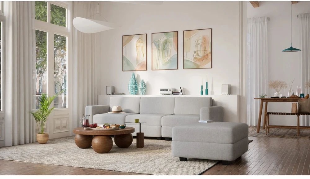 Citysofa Pufo modulis GRACIA - Pilka