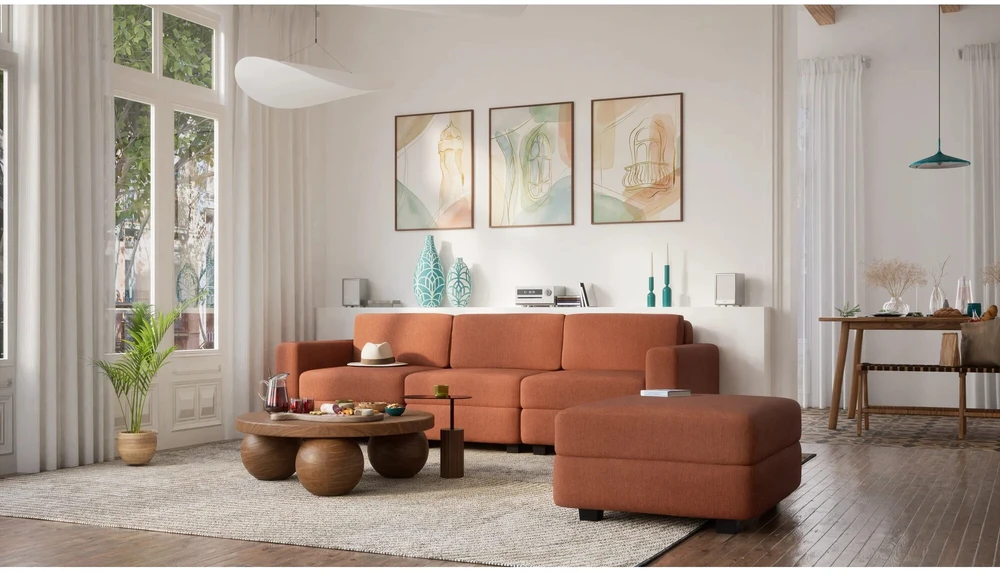 Citysofa Pufo modulis GRACIA - Terakota