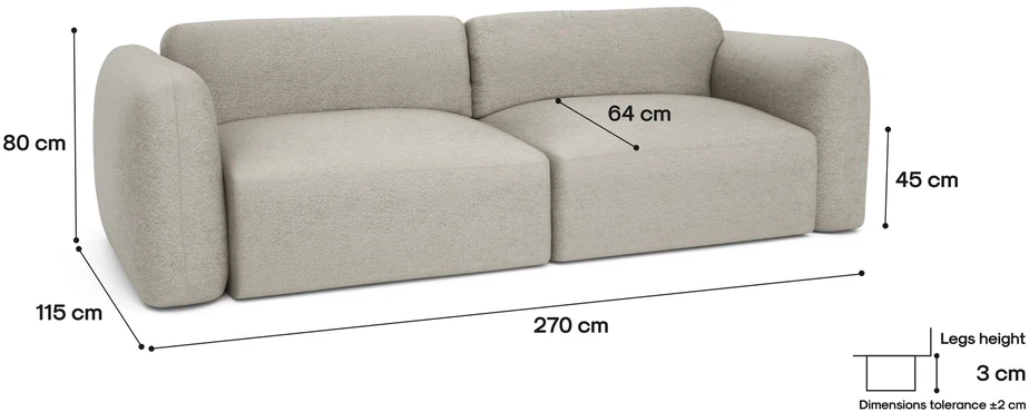 Citysofa Sofa-lova Norrebro - Smėlio