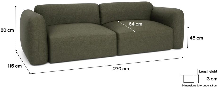 Citysofa Sofa-lova Norrebro - Žalia