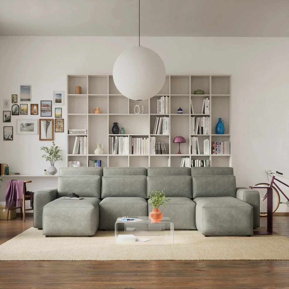 Citysofa U formos kampinė sofa-lova Jordaan - Pelenų