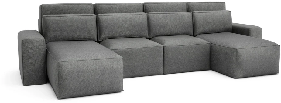 Citysofa U formos kampinė sofa-lova Jordaan - Pilka