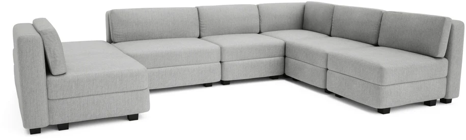 Citysofa U formos modulinė sofa GRACIA 160x340x230 cm - Pilka