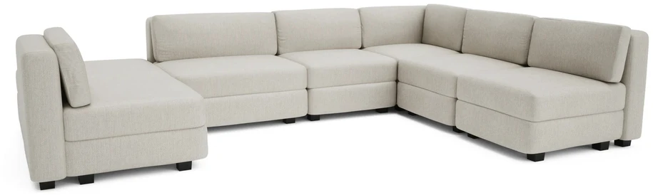 Citysofa U formos modulinė sofa GRACIA 160x340x230 cm - Kreminė smėlio