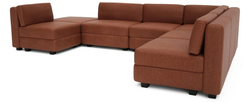 Citysofa U formos modulinė sofa GRACIA 160x340x230 cm - Terakota