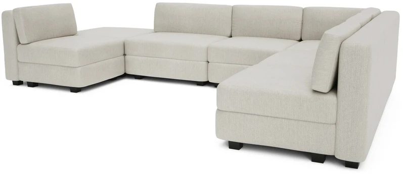Citysofa U formos modulinė sofa GRACIA 160x340x230 cm - Kreminė smėlio