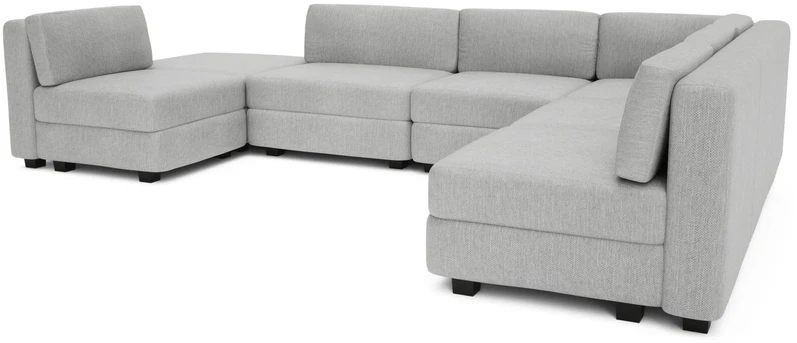 Citysofa U formos modulinė sofa GRACIA 160x340x230 cm - Pilka