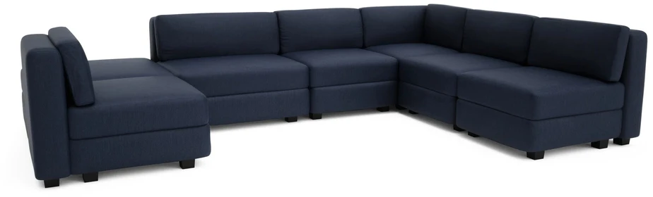 Citysofa U formos modulinė sofa GRACIA 160x340x230 cm - Tamsiai mėlyna