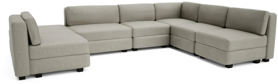 Citysofa U formos modulinė sofa GRACIA 160x340x230 cm - Smėlio pilka