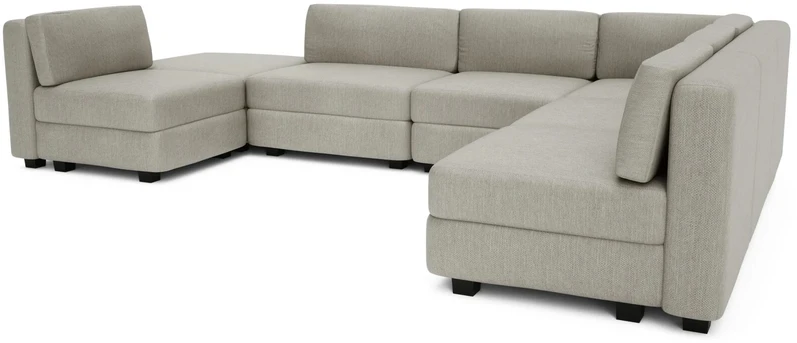 Citysofa U formos modulinė sofa GRACIA 160x340x230 cm - Smėlio pilka