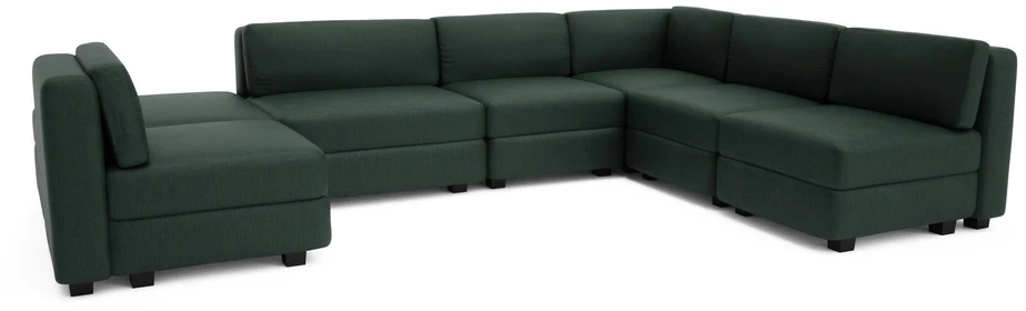 Citysofa U formos modulinė sofa GRACIA 160x340x230 cm - Žalia