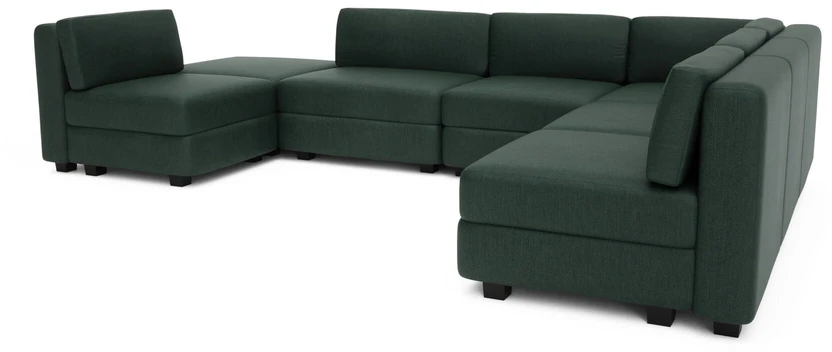 Citysofa U formos modulinė sofa GRACIA 160x340x230 cm - Žalia