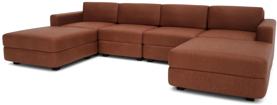 Citysofa U formos modulinė sofa GRACIA 180x320x180 cm - Terakota