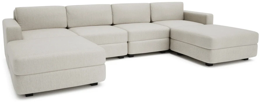 Citysofa U formos modulinė sofa GRACIA 180x320x180 cm - Kreminė smėlio