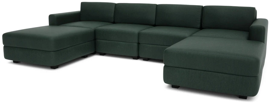 Citysofa U formos modulinė sofa GRACIA 180x320x180 cm - Žalia