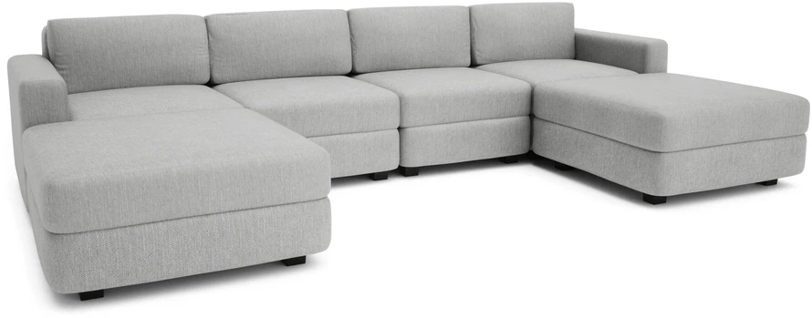 Citysofa U formos modulinė sofa GRACIA 180x320x180 cm - Pilka