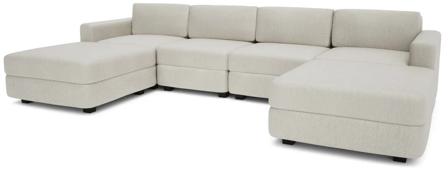 Citysofa U formos modulinė sofa GRACIA 180x320x180 cm - Kreminė smėlio