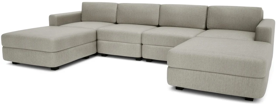 Citysofa U formos modulinė sofa GRACIA 180x320x180 cm - Smėlio pilka