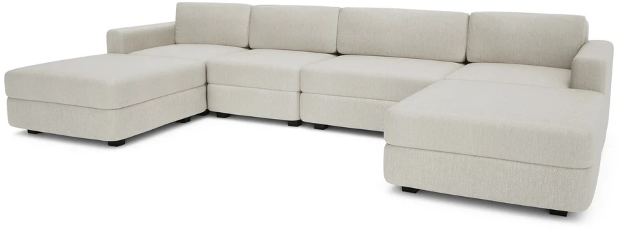 Citysofa U formos modulinė sofa GRACIA 180x340x180 cm - Kreminė smėlio
