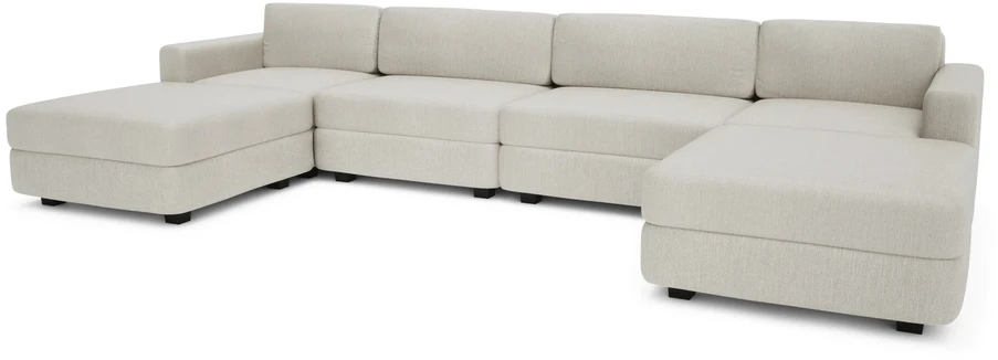Citysofa U formos modulinė sofa GRACIA 180x360x180 cm - Kreminė smėlio