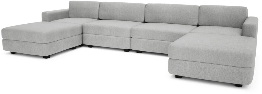 Citysofa U formos modulinė sofa GRACIA 180x360x180 cm - Pilka
