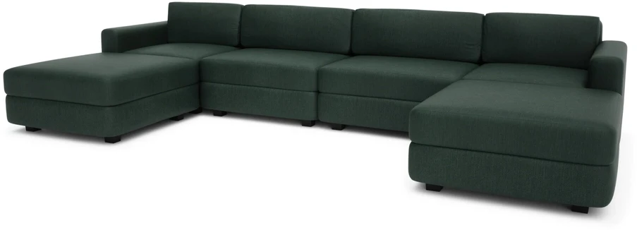 Citysofa U formos modulinė sofa GRACIA 180x360x180 cm - Žalia