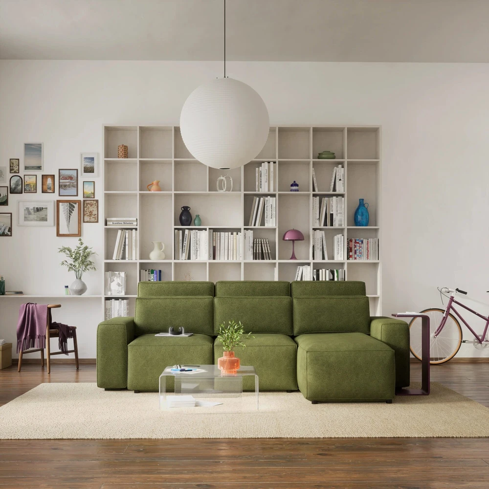 Citysofa Universali kampinė sofa-lova Jordaan - Kaki