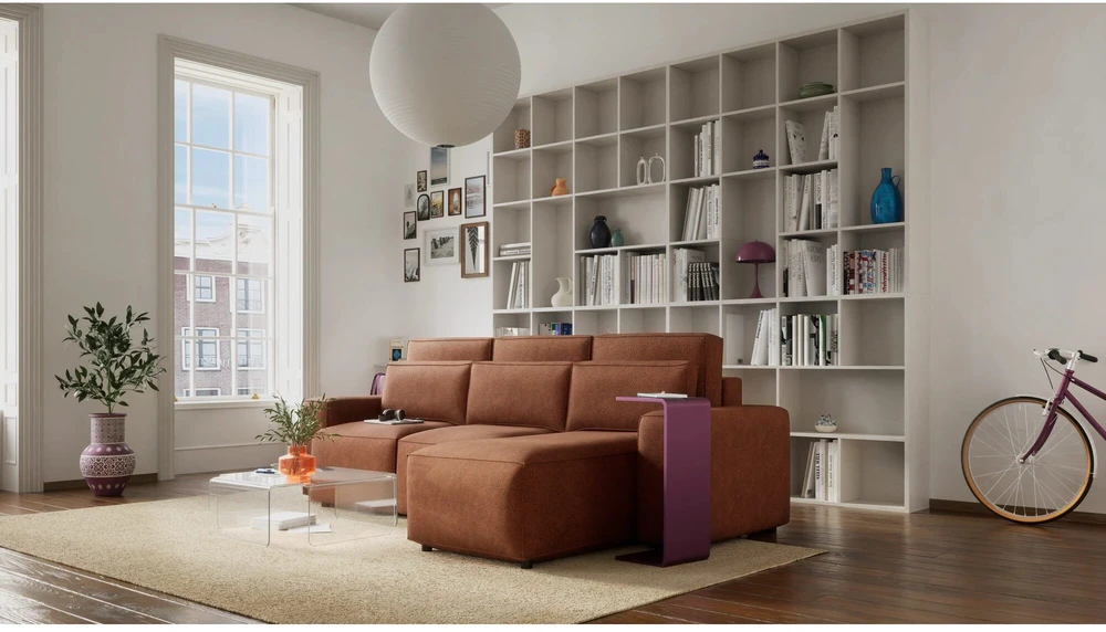 Citysofa Universali kampinė sofa-lova Jordaan - Plytų