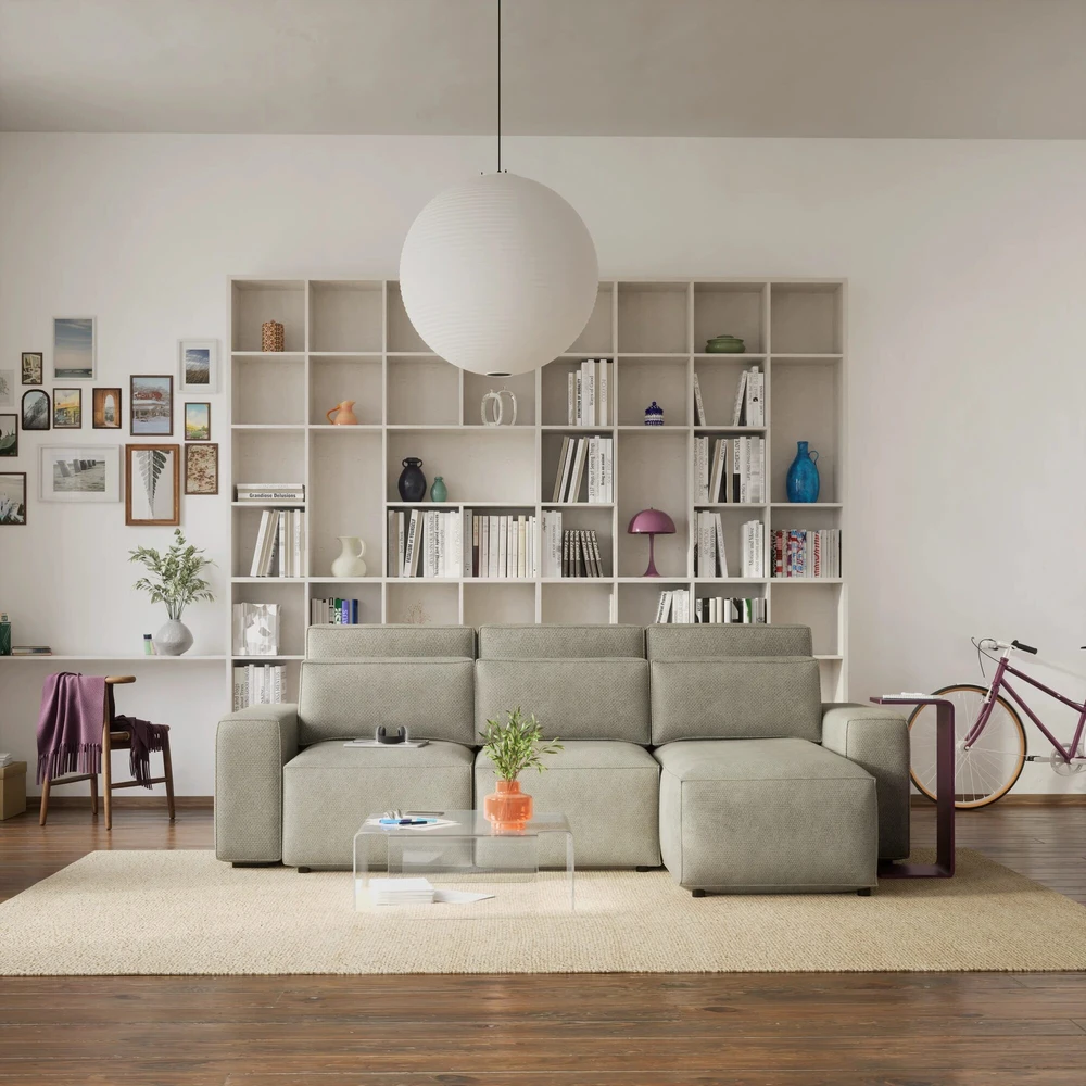 Citysofa Universali kampinė sofa-lova Jordaan - Kreminė