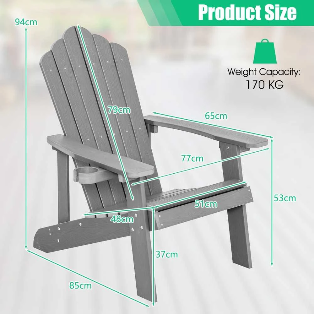 Promotions Adirondako kėdė, 85x77x94 cm, juoda